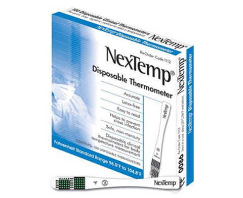 Termómetro Clínico Desechable sin Mercurio - NexTemp - Estandar - Oral | Axilar